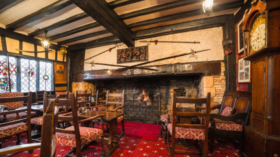 The best cosy pubs in the UK: the Giant's Fireplace in the Mermaid Inn in Rye